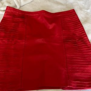 Red Leather Skirt